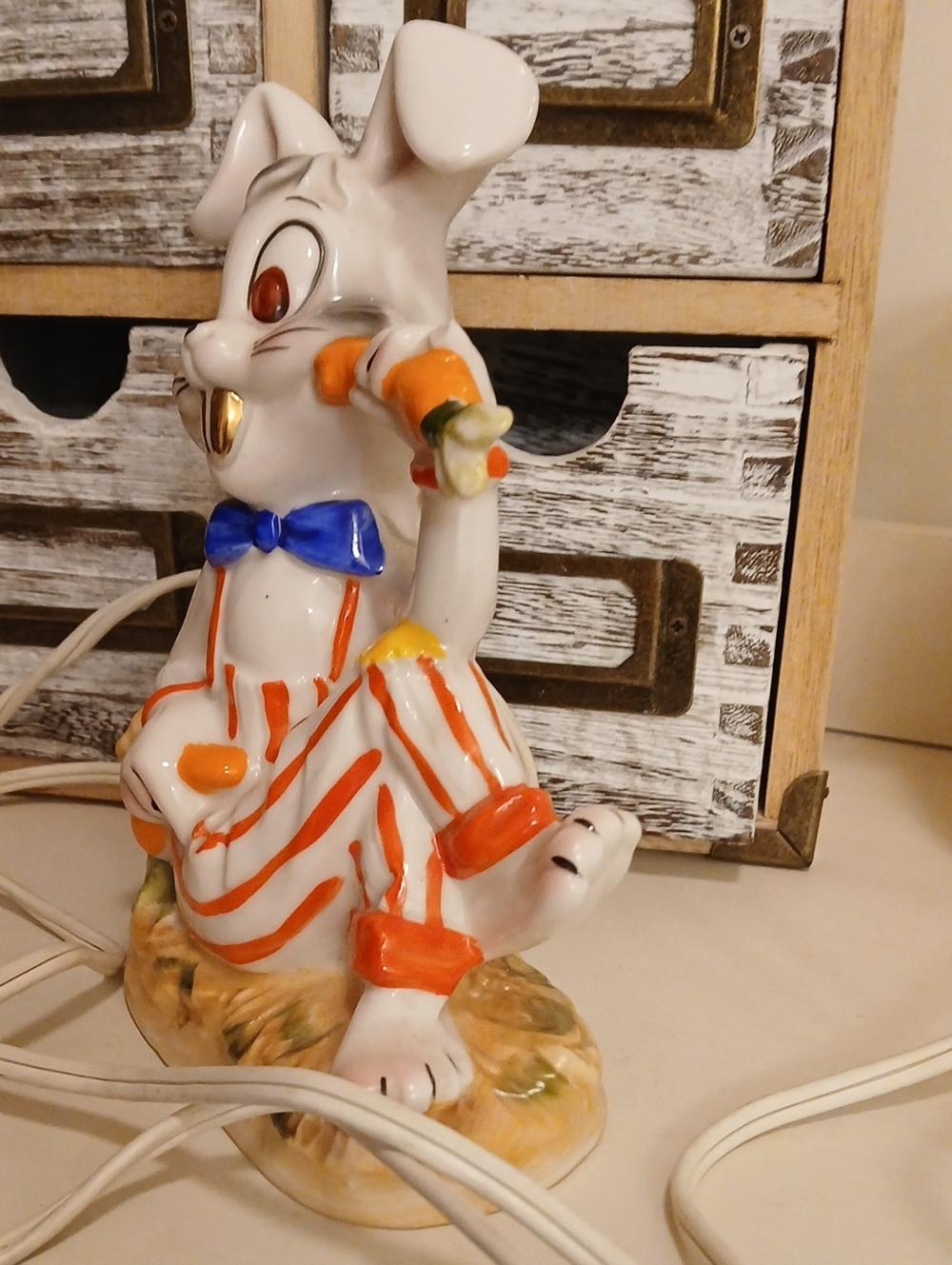 Mid-century Ceramic Rabbit Nightlight - Picture 2 of 7